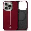Image de Étui Mercedes pour iPhone 16 Pro Max 6.9 rouge étui rigide Silicone White Stripe MagSafe - Neuf