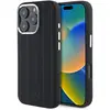 Image de Coque Rigide Mercedes Mehmp16l23suvsk Pour Iphone 16 Pro 6,3 Pouces, Noire, En Silicone À Rayures Verticales Ton Sur Ton, Compatible Magsafe.