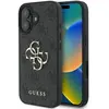 Image de Coque Rigide Noire Guess Guhcp16s4gmggr Pour Iphone 16 6.1 Pouces, Compatible 4g, Avec Grand Logo