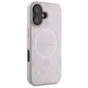Image de Guess pour iPhone 16 6.1 rose étui rigide Saffiano Peony Classic Logo MagSafe - Neuf