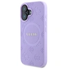 Image de Étui Guess pour iPhone 16 Plus 6.7 violet étui rigide Saffiano Peony Classic Logo MagSafe - Neuf