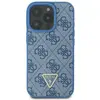 Image de Étui Guess pour iPhone 16 6.1 blue étui rigide Leather Metal Logo Strass Crossbody - Neuf
