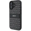 Image de Étui DKNY pour iPhone 16 6.1 noir étui rigide Texture Pattern Tonal Stripe - Neuf