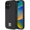 Image de Coque Rigide Dkny Dkhmp16spshrpsk Pour Iphone 16 6.1, Noire, Motif Répété, Logo Superposé, Compatible Magsafe.