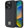Image de Coque Rigide Dkny Dkhmp16lpshrpsk Pour Iphone 16 Pro 6,3 Pouces, Noire/noire, Motif Répété, Logo Superposé, Compatible Magsafe.