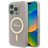 Image de Coque Rigide Rose/rose Guess Guhmp16lh4stp Pour Iphone 16 Pro 6,3 Pouces, Compatible Iml 4g Et Magsafe