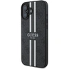 Image de Étui Guess pour iPhone 16 6.1 noir étui rigide 4G Printed Stripes MagSafe - Neuf