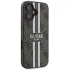 Image de Étui Guess pour iPhone 16 6.1 marron étui rigide 4G Printed Stripes MagSafe - Neuf