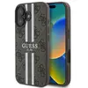 Image de Coque Rigide Marron/marron Guess Guhmp16mp4rpsw Pour Iphone 16 Plus 6,7 Pouces, Compatible Magsafe, Avec Rayures Imprimées 4g.