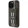 Image de Étui Guess 4G Stripes avec portefeuille Magsafe pour iPhone 16 Pro Max marron - Neuf