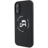 Image de Étui Karl Lagerfeld pour iPhone 16 6.1 noir étui rigide Silicone Karl&Choupette Heads MagSafe - Neuf