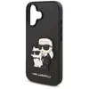 Image de Coque pour iPhone 16 Plus Design Saffiano Karl et Choupette Noir - Neuf