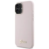 Image de Étui Guess pour iPhone 16 6.1 rose étui rigide Silicone Script Metal Logo & Frame - Neuf