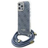 Image de Coque Rigide Bleue Avec Bandoulière Et Cordon 4g Guess Guhcp16lhc4seb Pour Iphone 16 Pro 6,3 Pouces