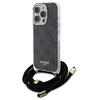 Image de Coque Rigide Noire Guess Guhcp16lhc4sek Pour Iphone 16 Pro 6,3 Pouces Avec Bandoulière Et Cordon 4g (impression).
