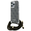 Image de Coque Rigide Marron Avec Bandoulière Et Cordon 4g Guess Guhcp16lhc4sew Pour Iphone 16 Pro 6,3 Pouces, Impression