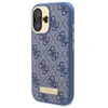 Image de Étui Guess pour iPhone 16 6.1 bleu étui rigide 4G Logo Plate MagSafe - Neuf