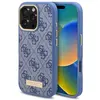 Image de Coque Rigide Bleue/bleue Guess Guhmp16lu4gprb Pour Iphone 16 Pro 6,3 Pouces Avec Logo 4g Et Compatible Magsafe