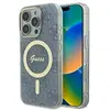 Image de Coque Rigide Bleue/bleue Guess Guhmp16lh4stb Pour Iphone 16 Pro 6,3 Pouces, Compatible Iml 4g Et Magsafe