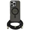 Image de Étui Guess pour iPhone 16 Pro 6.3 noir étui rigide Crossbody Cord Script MagSafe - Neuf