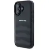 Image de Étui AMG pour iPhone 16 6.1 noir étui rigide en cuir Lignes en relief Logo noir - Neuf