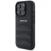 Image de Étui AMG pour iPhone 16 Pro Max 6.9 noir étui rigide en cuir Lignes en relief Logo noir - Neuf