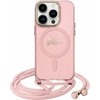 Image de Guess Crossbody Cord Script Magsafe Case pour Iphone 16 - Rose