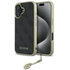 Image de Coque Rigide Noire/noire Guess Guhcp16sgf4ggr Pour Iphone 16 6.1, Collection De Breloques 4g