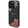 Image de Étui Guess pour iPhone 16 Pro 6.3 noir étui rigide 4G Flowers Print MagSafe - Neuf