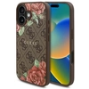 Image de Coque Rigide Marron/marron Guess Guhmp16sp4ropemcw Pour Iphone 16 6.1, Compatible Magsafe, 4g, Motif Fleurs