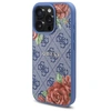Image de Étui Guess pour iPhone 16 Pro 6.3 bleu étui rigide 4G Flowers Print MagSafe - Neuf