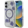 Image de Coque Guess Resin Flowers Glitter Magsafe Pour Iphone 16 Violette