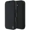 Image de Étui Bibliothèque Mercedes Mebkp16s23rbgvk Pour Iphone 16 6.1 Noir/noir, Imitation Cuir Et Bois.