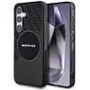 Image de Étui AMG Transparent Rhombs MagSafe pour Samsung Galaxy S25, noir - Neuf