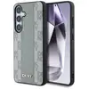 Image de Étui DKNY en cuir à motif à carreaux compatible MagSafe pour S25, couleur taupe - Neuf