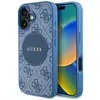 Image de Étui Guess 4G Circle Classic Logo MagSafe pour iPhone 16 bleu - Neuf