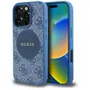 Image de Étui Guess 4G Circle Classic Logo MagSafe pour iPhone 16 Pro bleu - Neuf
