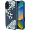 Image de Coque Guess Grained Roses Avec Grand Logo 4g Pour Iphone 16 Bleue