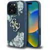 Image de Étui Guess Grained Roses Big 4G logo pour iPhone 16 Pro bleu - Neuf