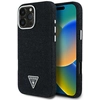 Image de Étui Guess Denim À Logo Triangulaire Magsafe Pour Iphone 16 Pro Max Noir