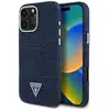 Image de Étui Guess Denim Triangle Logo MagSafe pour iPhone 16 Pro bleu - Neuf