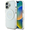 Image de Coque Magsafe Guess Iml Metal Colored Circle Classic Logo Pour Iphone 16 Blanche