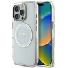 Image de Coque Magsafe Guess Iml Metal Colored Circle Classic Logo Pour Iphone 16 Pro Blanche
