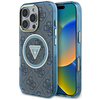 Image de Coque Guess Iml Metal Glitter 4g Magsafe Pour Iphone 16 Pro Max (bleu)