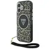 Image de Étui Guess HC IML Leopard Triangle Cord Strap pour iPhone 16 MagSafe marron - Neuf