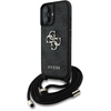 Image de Étui Bandoulière Guess 4g Avec Grand Logo Et Cordon Pour Iphone 16 Noir