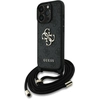 Image de Étui Bandoulière Guess 4g Avec Grand Logo Et Cordon Pour Iphone 16 Pro, Noir