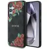 Image de Étui Guess Leather 4G Flowers Print Metal Classic Logo MagSafe pour Samsung Galaxy S25 marron - Neuf
