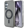 Image de Coque Guess Noire Pour Samsung Galaxy S25 Avec Logo Classique Imprimé Strass Et Magsafe