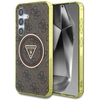 Image de Coque Guess 4g À Boutons Triangulaires Pailletés Magsafe Pour Samsung Galaxy S25, Marron
